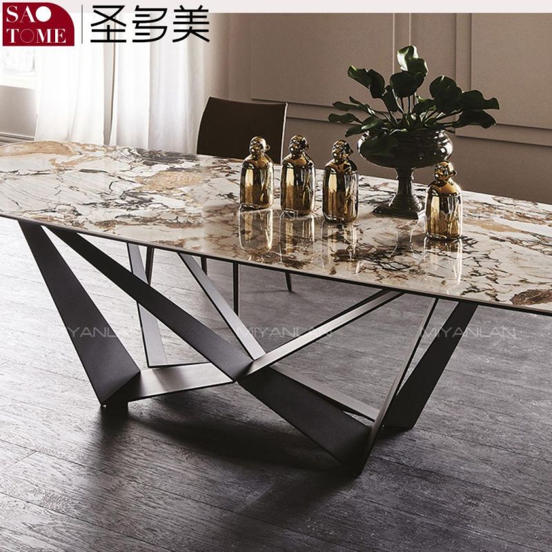 Modern Living Room Dining Room Rock Board Furniture Dining Table