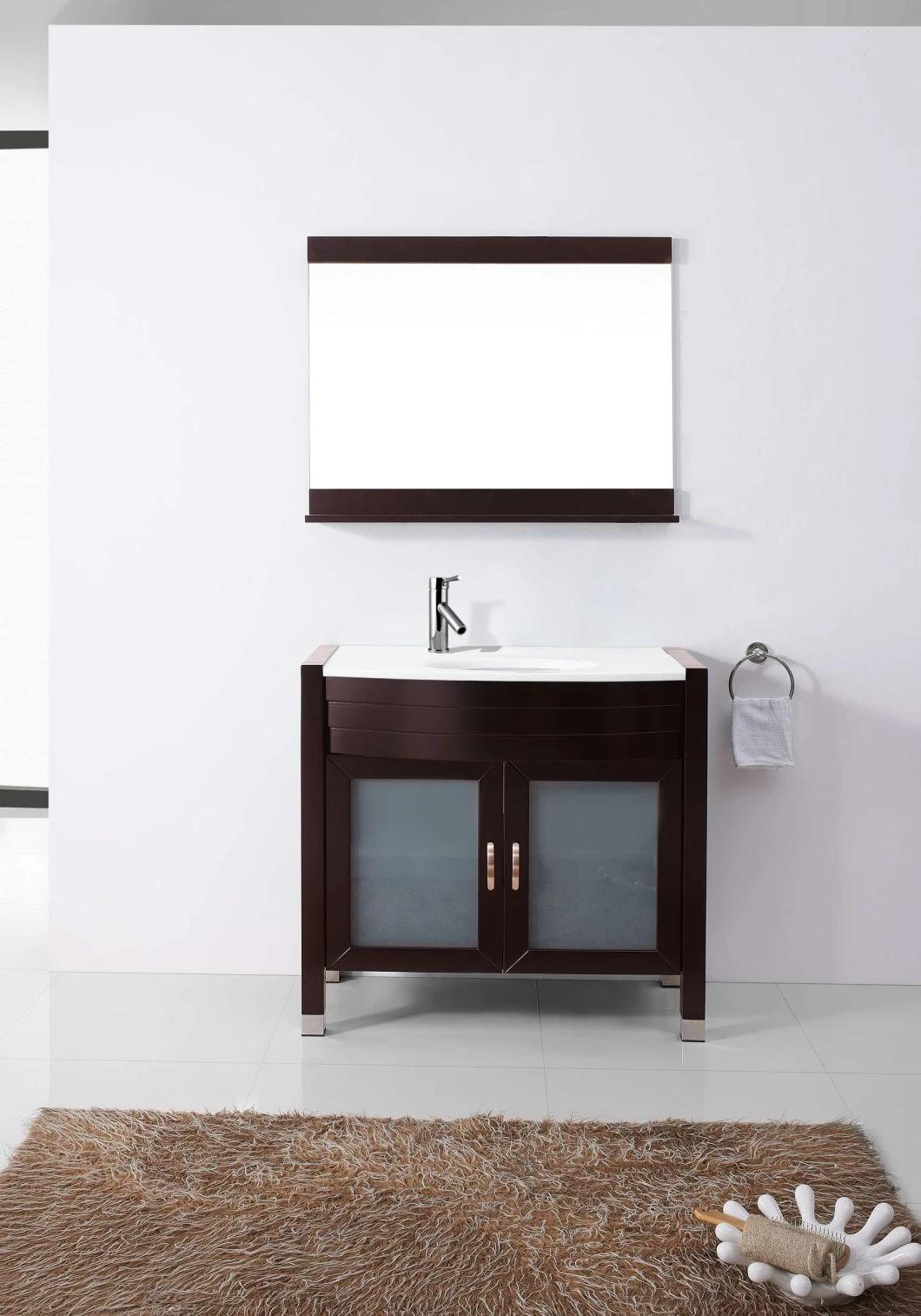 European Simple Solid Wood Floor Type Bathroom Cabinet