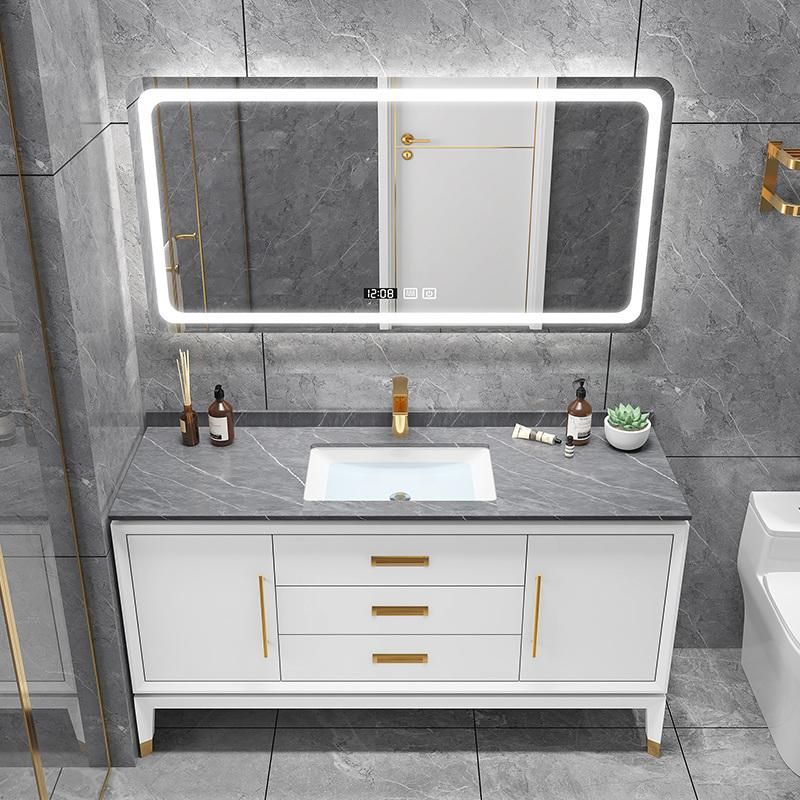 Hangzhou Factory Customization Modern Design Bathroom Vanity with LED Mirror