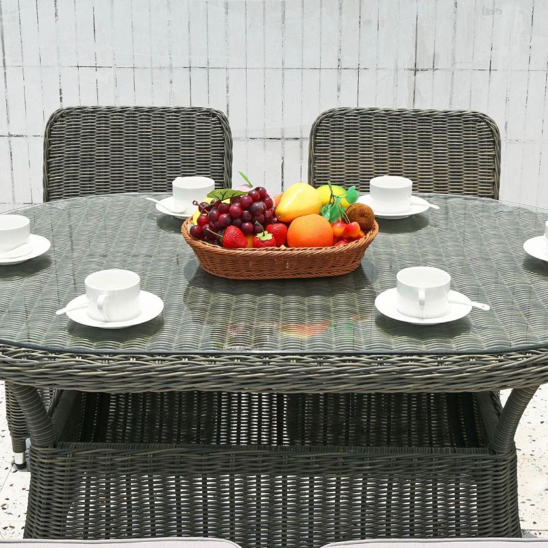 Modern Furniture Leisure Patio Teak Wood Aluminum Textilene Rope Outdoor Furniture