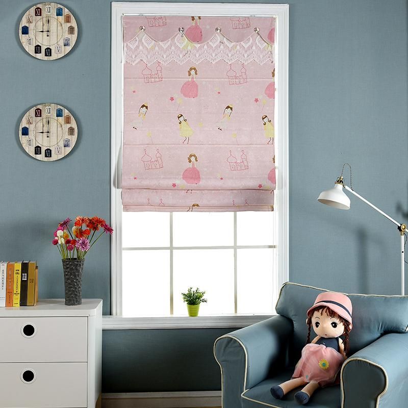 Elegant Decorative Blackout Roman Roller Blinds for Children Bedroom