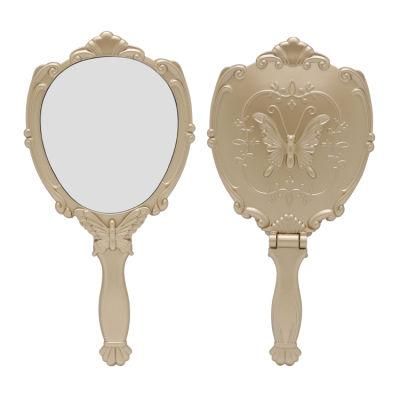 Hot Selling High Definition Glass Delicate Pattern Framed Makeup Mirror Customized Gift Hand Mirror