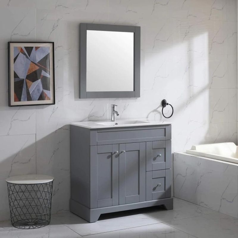 New Grey Waterproof Home Decorative Bathroom Cabinet