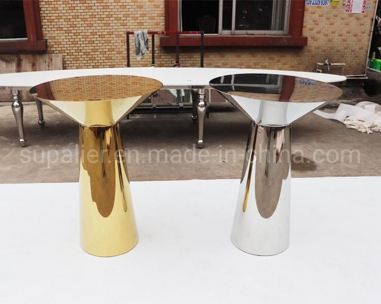 Cafe Bar Furniture Stainless Steel High Cocktail Table