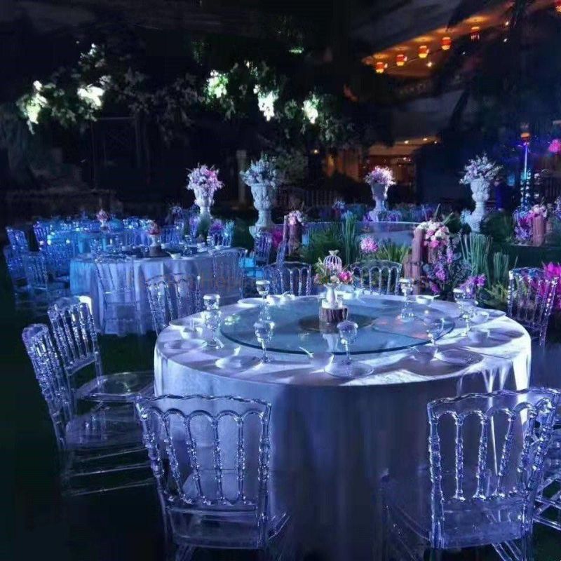 Factory Directly Selling Modern Pattern Flower Back Decoration Gold Stackable Metal Hotel Restaurant Wedding Banquet Chiavari Dining Chair