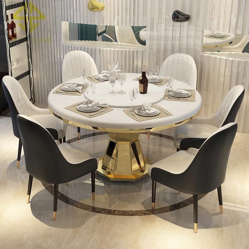 2021 New Stainless Steel Table with Marble Top for Home Hotel Dining Room