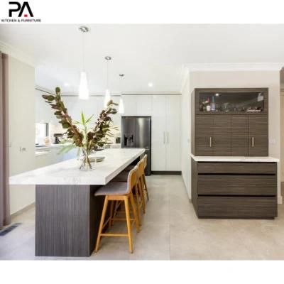 Household Kitchen Improvement Modern White Lacquer and Melamine Kitchen Cabinets