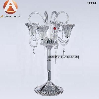 4 Arm Baccarat Style Crystal Candelabra