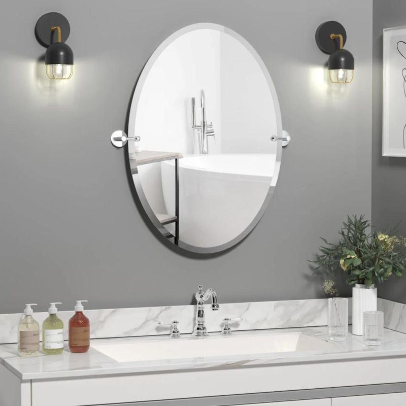 Easy to Maintenance High Standard Frameless Long Mirror for Bedroom Bathroom Entryway