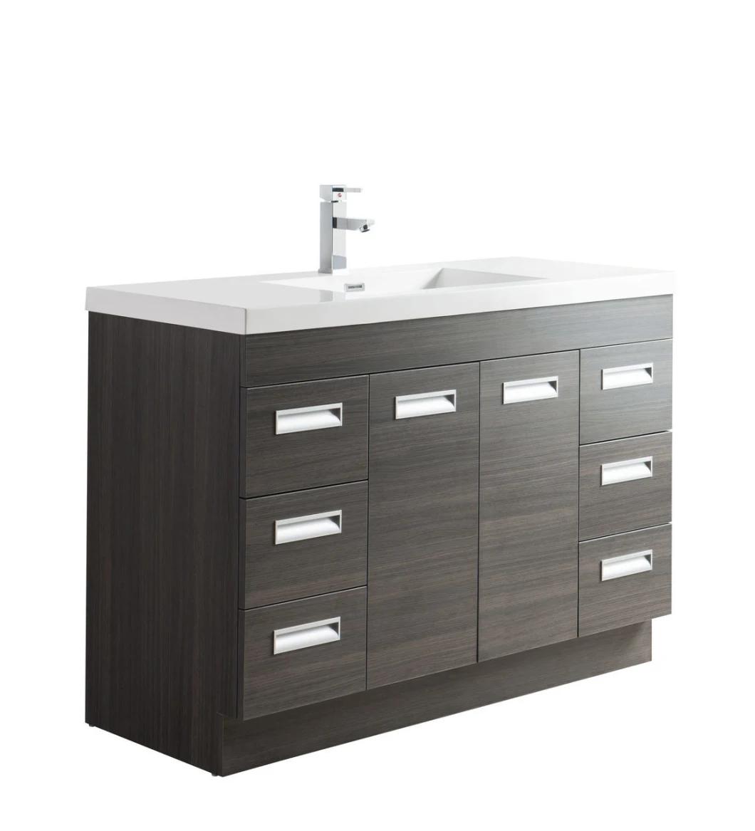 48" Grey Oak Free Standing Modern Bathroom Vanity