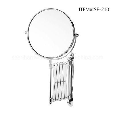 Metal Bathroom Hinged Adjustable Sanitary 20X Makeup Flexible Magnifying Mirror Wall Mount Extendable Shaving Mirrors (SE-210)