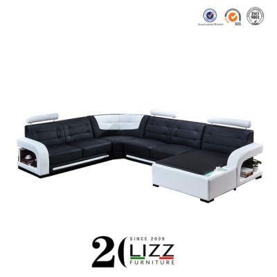 U Shape Living Room Furniture Modern Corner Leather Sofa