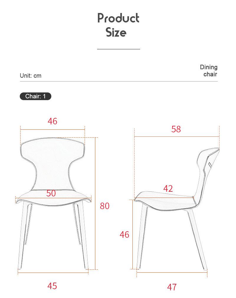 Wholesale Grey Saddle Leather Upholstered Modern Leisure Dining Chairs with Metal Legs