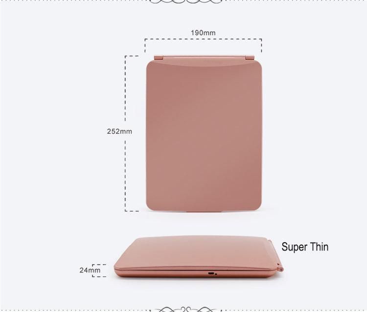 LED Products Slim Pad Shape Desk Cosmetic Pocket Portable Travel Folding Mirror