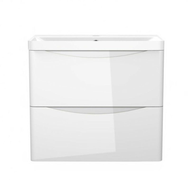 500 600 800 White Bathroom Vanity Unit Basin Storage Wall Hung Cabinet Furniture