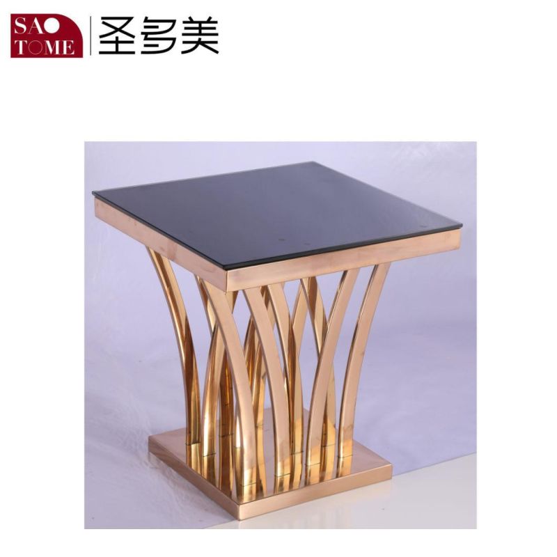 Modern Light Luxury Simple Hotel Living Room Furniture Round Coffee Table