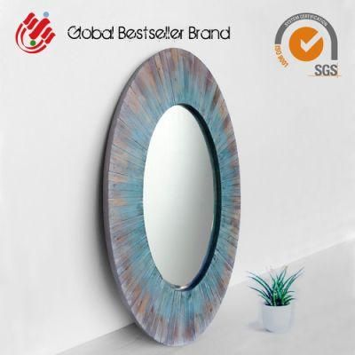 2020 New Design Oval Natura Wood Dressing Room Mirror (LH-170832)