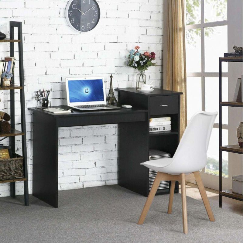 Computer Study Writing Desk Laptop Table Small Spaces with Drawer Home Office