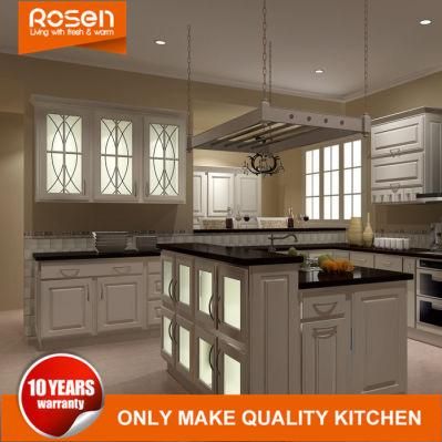 Modern Transparent Design Durable Low Key White PVC Kitchen Cabinet