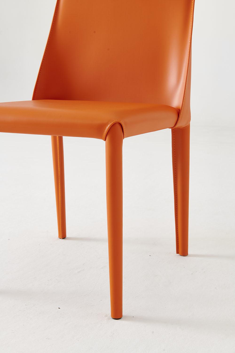 Office Restaurant Furniture Orange Coffee Chair Dining Chair