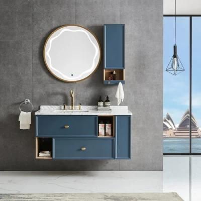 European Luxury Design Marble Countertop Bathroom Vanity Cabinets Modern Bath Room Furniture