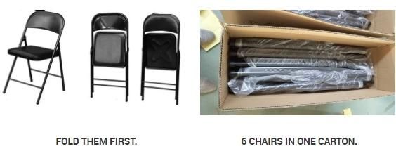 Plastic Folding Chair with Reinforced Metal Frame