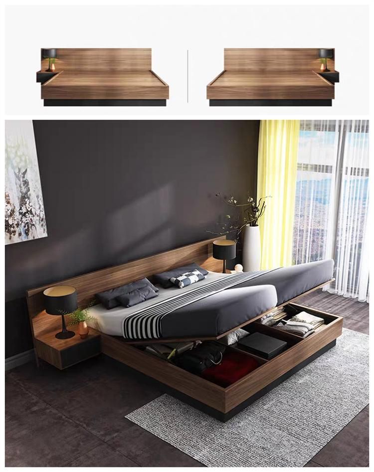 Nordic Design Chinese Furniture Modern Bedroom Furniture Hotel Double Beds