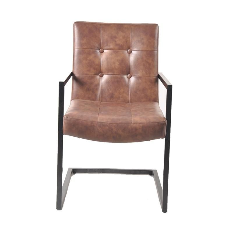 Hotel Furniture Custom Square Back Faux Leather Dining Room Chairs