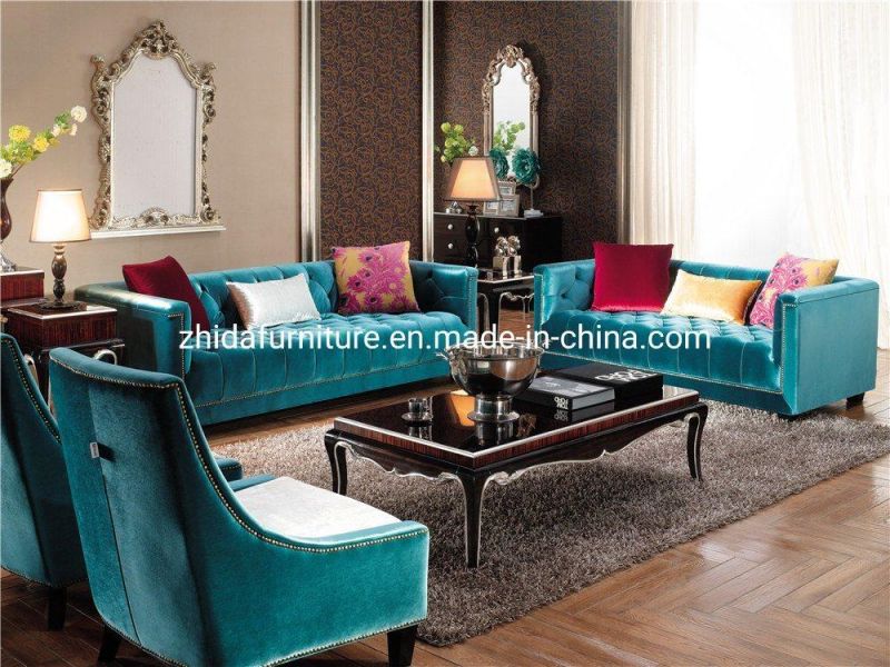 American Style Living Room Furniture Modern Fabric Sofa for Hotel Lobby Public Area