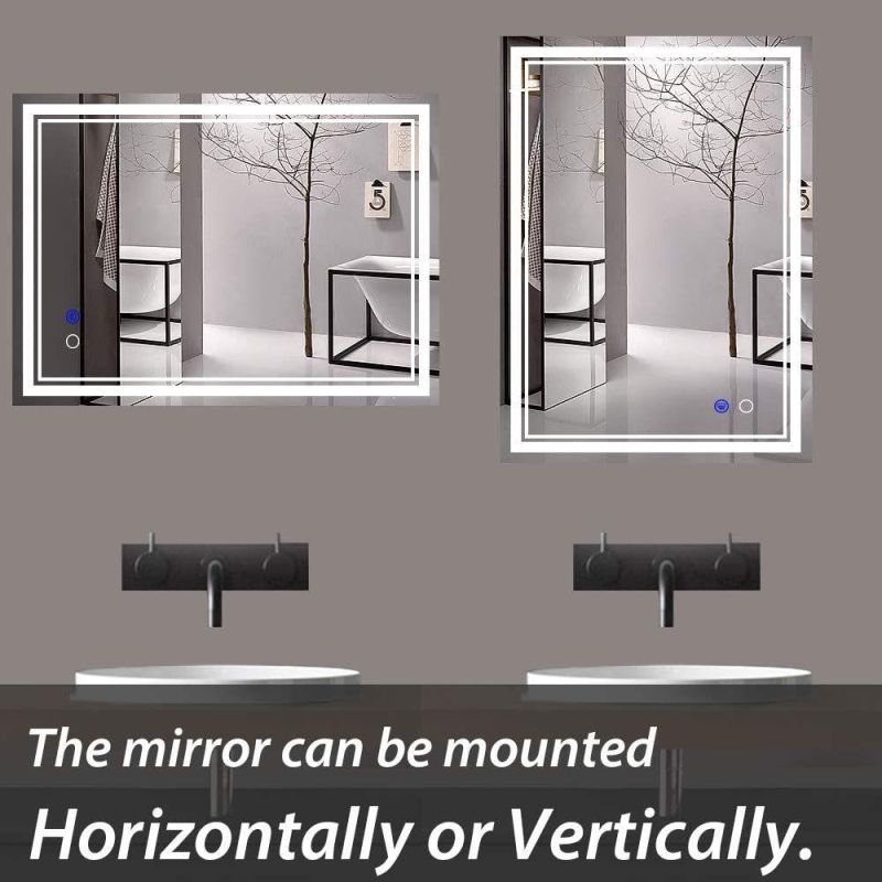 Home Decoration Rectangle Frameless LED Bathroom Illuminated Backlit Mirror