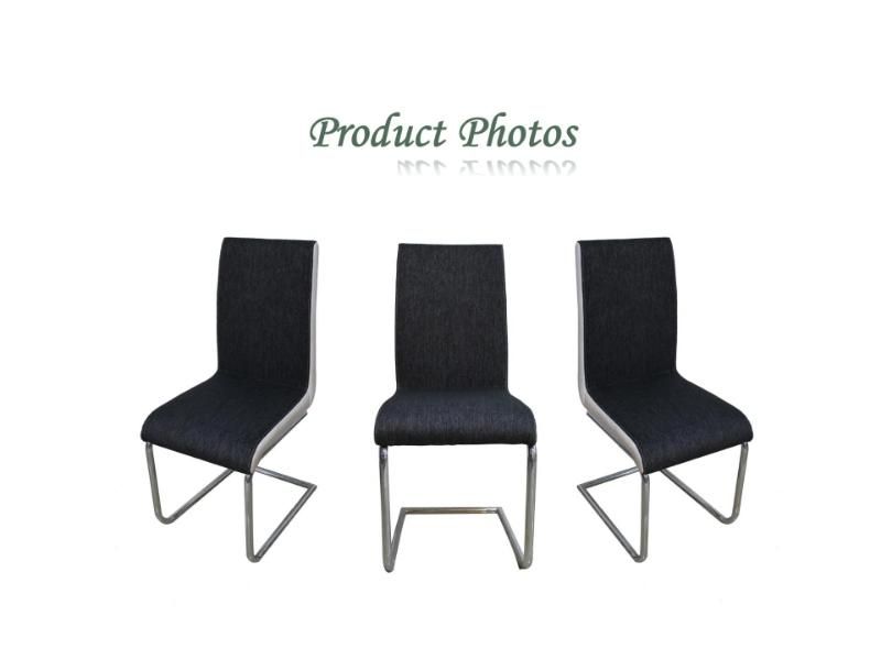 Modern Style Simple Design Chrome Steel Foot PU Leather Dining Chair