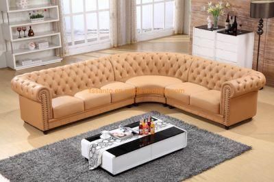 Modern L Shape Italy Fabric Living Room Customized Size 6 7 9 Seats Home Furniture Corner Sofa