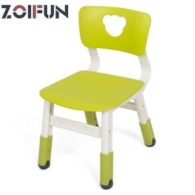 Height Adjustable Green Color Plastic Kindergarten School Desk and Chair Nursery Furniture