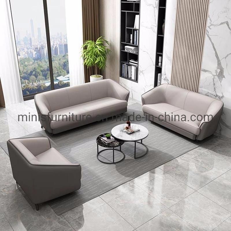 (M-SF23) Chinese Foshan Lounge/Office Furniture Modern Simple Leather Sofa Set