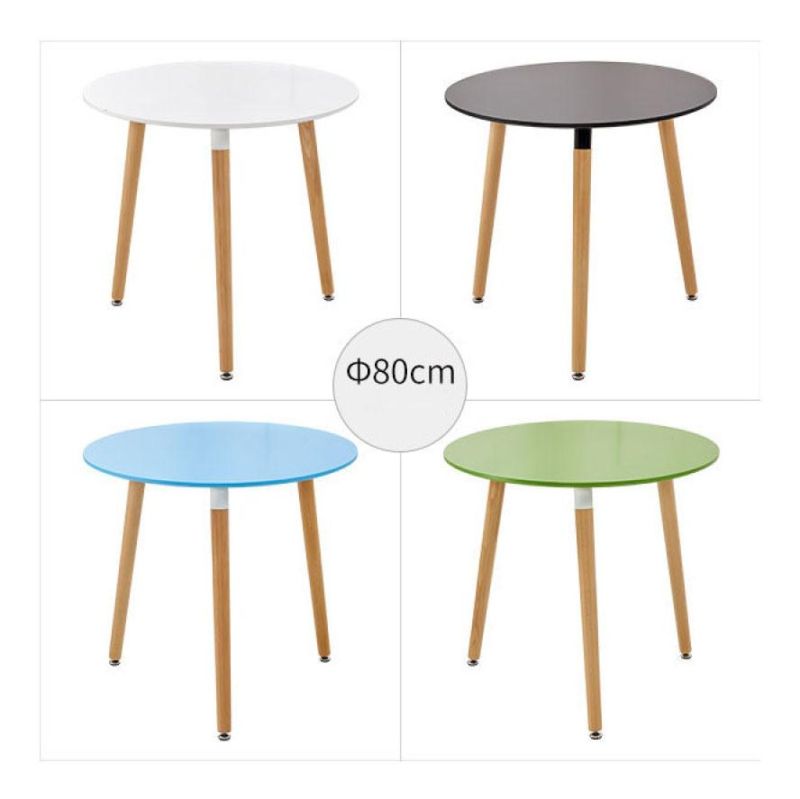 Modern Design Dining Room Furniture Round MDF Top Table Cheap Wholesale Wooden Dining Table