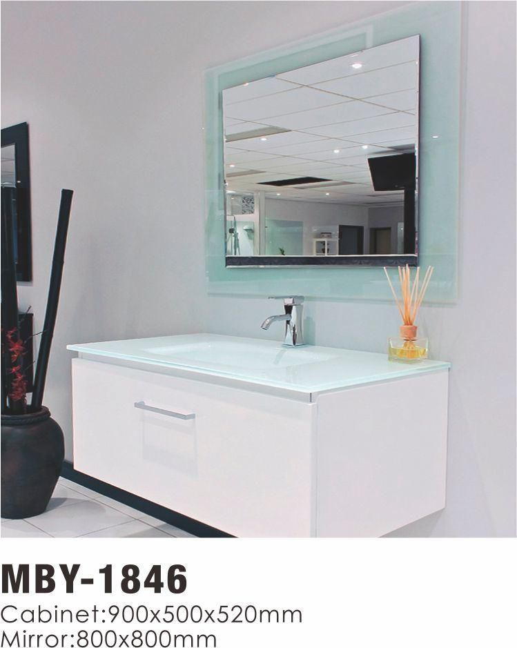 Modern MDF Bathroom Vanity Cabinet Double Sink Sanitary Ware