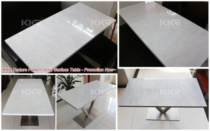 Black Artifical Stone Solid Surface Dining Tables