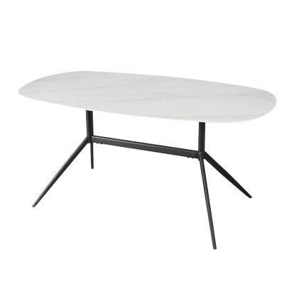 Dining Room Modern Minimalist Slate Oval Family Dining Table