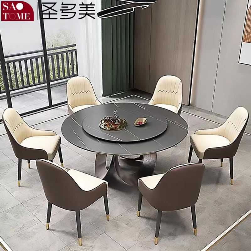 Round Shape Black or White Dining Table