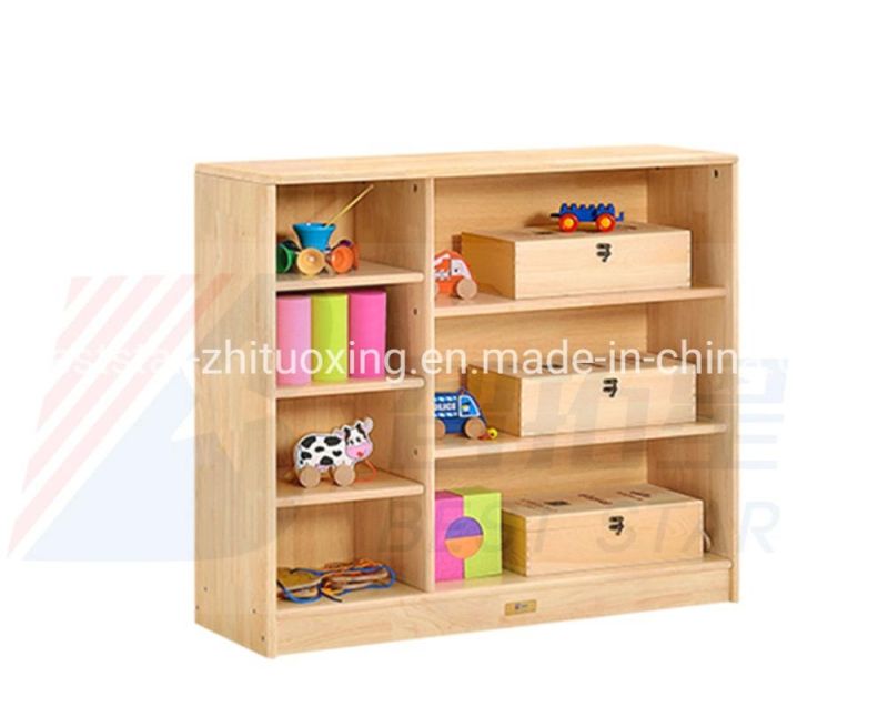 Children School Classroom Furniture, Kids Nursery Toy Storage Cabinet, Preschool and Kindergarten Day Care Wood Book Cabinet, Baby Storage Cabinet