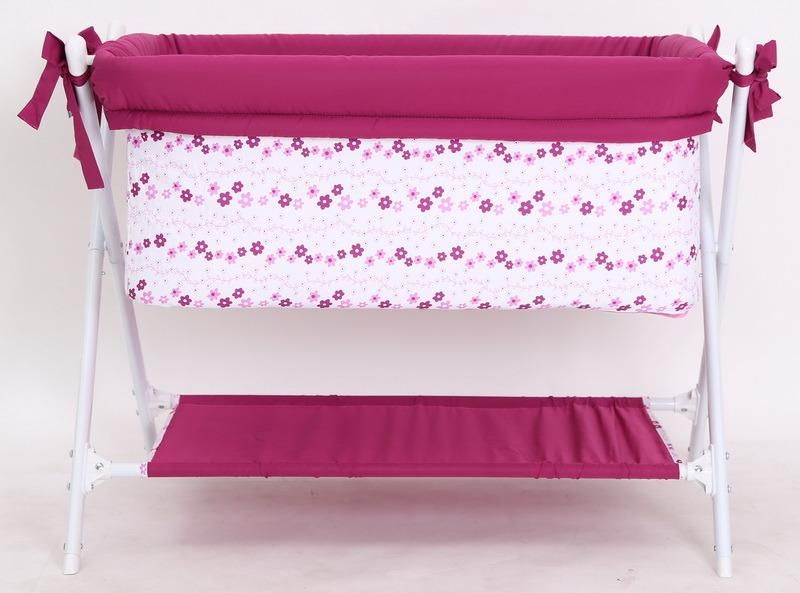 Pink Baby Swing Bassinet Foldable Baby Cribs