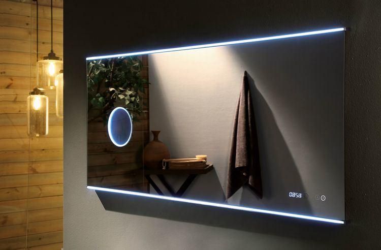 5mm LED Illuminated Mirror Wall Mounted Bathroom Mirror Anti-Fog & Dimmer Touch Switch Mirror