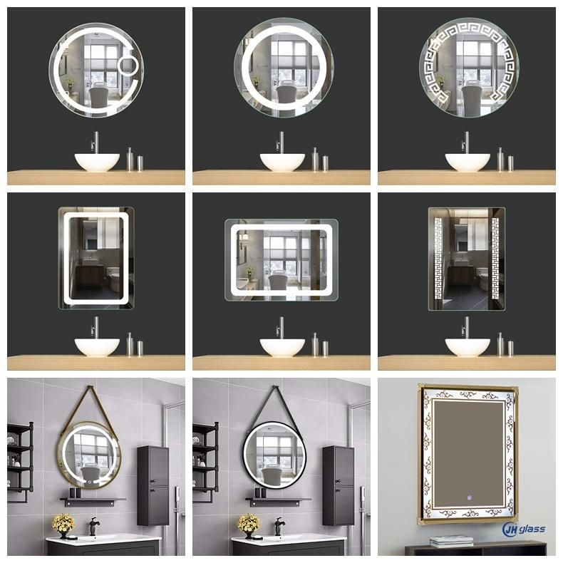 Modern Black Bathroom Mirror with Stainless Steel Metal Framed Mirror for Living Mirror/Home Decoration