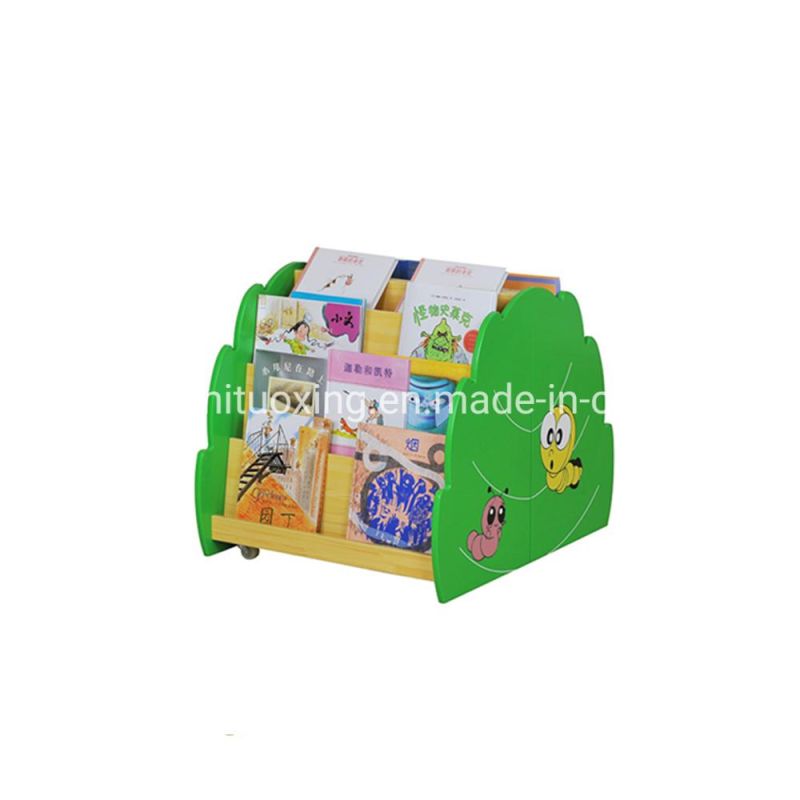 Preschool and Kindergarten Children Bookshelf and Bookshelf, Baby Reading Room Bookshelf, Wooden Kids Cartoon Bookshelf