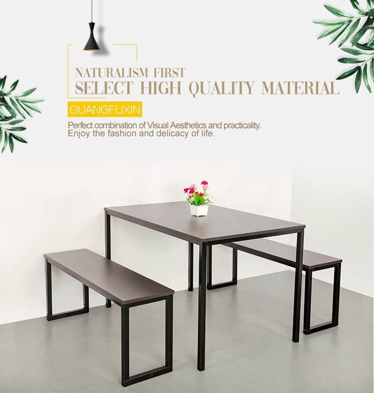 Modern Studio Collection Soho Dining Table with Two Benches / 3 Piece Set, Espresso