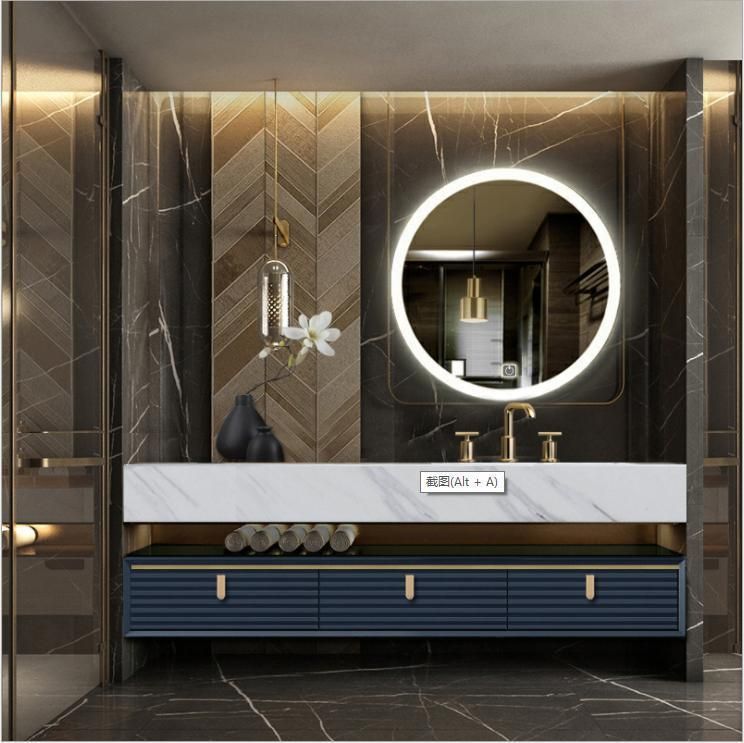 Simple Modern Rock Board Bathroom Cabinet Intelligent Dressing Mirror Bathroom Washstand Washbasin Combined Bathroom Cabinet