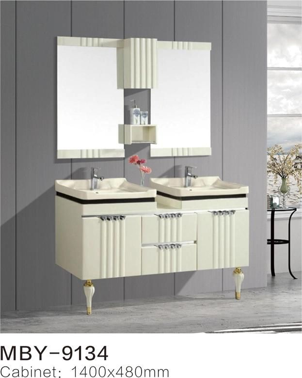 PVC Paint Free Wall Mounted Type Bath Bathroom Cabinet Vanity Iraq Models with PVC