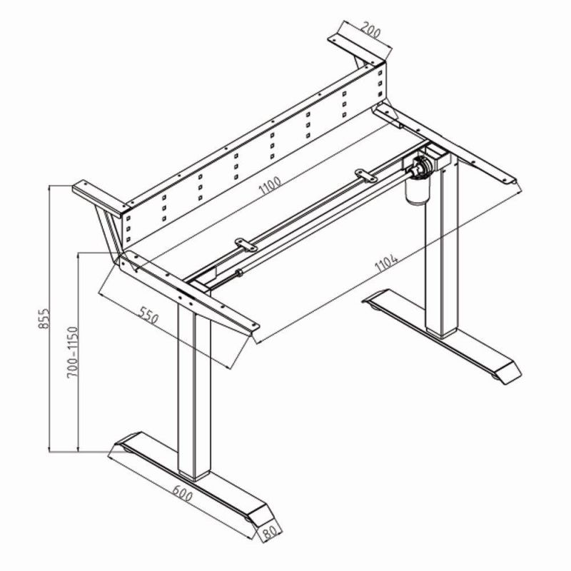 Stable Various New Design Standing Office Desk Electric Adjustable