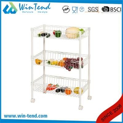 New Arrivals 3 Tiers Rack Basket Trolley for Restaurant Kitchen