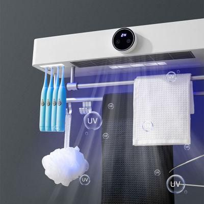 Amazon Modern Home Bathroom Shelves Toothbrush Disinfection Towel Bar Holder Warmer Towel Rack for Kitchen Hotel Wall Shelf